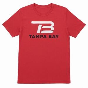 TB12 Tampa Bay Red Graphic Tee – Size S | Unisex Sports Fan Shirt